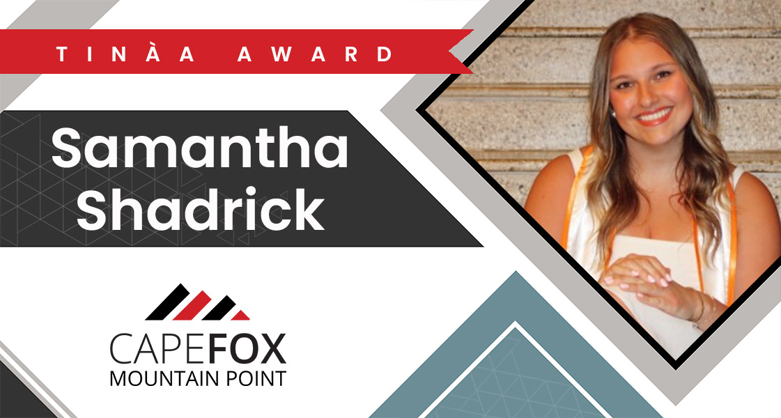 CFMP Tinaa Award for Samantha Shadrick